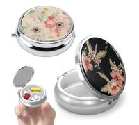 Pill Box Small, 2 pcs Portable Medicine Organizer for Purse & Pocket Travel Pillbox Waterproof Case 3 Compartment Store Vitamins Medicines Fish Oil Boxes for Handbag Purse Pocket Planner Pill Organize