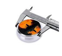 Pill Box Small Medicine Organizer with 3 Compartments A cat in The Dark Pill Case for Pocket or Purse Mini Metal Pills Holder Portable Travel Pills Container to Hold Supplements Vitamins