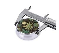 Pill Box Small Medicine Organizer with 3 Compartments A Puff in Time Weed Marijuana Pill Case for Pocket or Purse Mini Metal Pills Holder Portable Travel Pills Container to Hold Supplements Vitamins