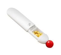 Pill Box - Small Travel Pill Box - Weekly Storage Box with 3 Compartments for Morning Evening Supplements Fish Oil Men Women Travel Outdoor Camping Bag
