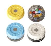 Pill Box | Stackable Transparent Medication Container - Travel Pill Dispenser Box - for Men Women Boys Girls Youth Teens Home Business Trip Hotel School
