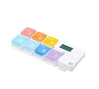 Pill Box, Storage with Intelligent Battery Reminder | Pill Organizer with Compartments - for Cod Liver Supplements Travel Camping Home Office School Men Women