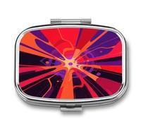 Pill Box Strange Energy 2 Compartment Medicine Pill Case Portable Metal Travel Medicine Box for Pocket Or Purse