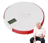 Pill Box with Alarm, 7-Day Tablet Organizer Up Daily Alarms, Large Digital Display, Privacy-Protecting Medication Storage 4.33x4.33x0.87 Inches, Compact Reminder System