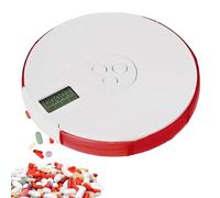 Pill Box with Alarm: Digital Tablet Reminder Organizer, Electronic Distribution Seven Days, Multiple Daily Alerts | Safe Medical Planning Tool for On-Way Use