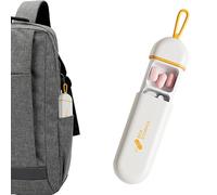 Pill Box with Keychain for Pocket - Portable Medicine Bottle with Drawstring | 3 Compartments Waterproof Small Pill Box Pill Boxes for Pocket Outdoor Bag Camping R
