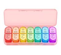 Pill Boxes 7 Day 2 Times a Day, Large Daily Pill Organiser, 7 Day Pill Case Container AM PM Weekly Travel Tablet Organiser, BPA-Free Medicine Storage Box to Hold Vitamin, Medication and Supplements