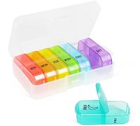 Pill Boxes 7 Day 2 Times a Day, Travel Large Portable AM PM Weekly Tablet Organiser Medicine Storage Box with 14 Compartments for Medications, Vitamins, Supplements, Fish Oils