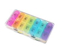 Pill Boxes 7 Day 2 Times a Day, Weekly Tablet Case AM PM, Daily Dossett Pill Case with 14 Slots, Medication Organizer for Vitamin, Medication and Supplement