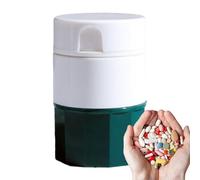 Pill breaker, tablet cutter, tablet splinter chopper with | Pill storage, multifunctional 4-in-1 powder grinder, drinking cup, crushes pills for the elderly and pets