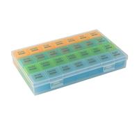 Pill Case - 28 Day Portable Pill Box | Food-Grade Material Medication Organizer | Dust-Proof Pill Organizer for Organizer, Sorting, Carrying Pills and Supplements