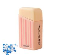 Pill Case, 3.15x1.77x1.18in Portable Pill Holder 7 Day, Travel Pil Organizer, Airtight Fish Oil Medication Holder Container Box Supplement Storage Dispenser Travel Case for Elderly Mother Kids Pets