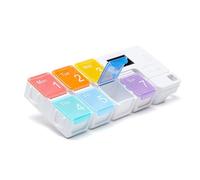 Pill Case - Battery Operated Weekly Dispenser Organizer 7 Day Storage | Medication Management Box | Home Office School Outdoor Travel Camping Supplement Cod Liver Oil Reminder System