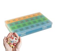 Pill Case - Monthly Pill Box Organizer | Tablet Organizer | 28 Day Medicine Box | Travel Tablet Table Holder | Av Dustproof Medicine Container