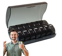 Pill Case, Pill Boxes , Colourful Clear , Supplement Container for Medication Purse Pocket, Reminder Seniors Storage Travel, Size: about 5.31 x 3.39 x 2.05 inches