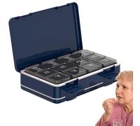 Pill Case, Pill Organiser, Portable Medicine Supplement Box, Daily Medicine Case Seven Days a Week, Dustproof Pill Container for Pocket Purse