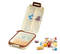 Pill Case - Portable Medicine Container | Compact Waterproof Pill Organizer for Daily, Work, Trip, Family, Camping