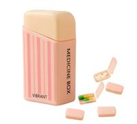 Pill Case,Portable Pill Dispenser 7 Day | Airtight Fish Oil Medication Holder Container Box for Home School Dorm Business Trip Vacation Outdoor