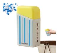 Pill Case, Portable Pill Dispenser 7 Day, Airtight Supplement Storage Dispenser Travel Case for Seniors Kids Pets Father Mother Elderly