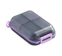 Pill Case, Portable Reusable Medicine Container for Holiday Travel Use, Compact Organizer with Multiple Grid, Storage Piils the Family, Travel, 3.94 x 2.56 x 1.26 Inches
