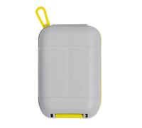 Pill Case Travel | Moisture Proof Small Pill Case | Fish Oil Box with Safety Lock, Portable Supplements Tablet Container for Briefcase