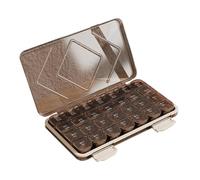 Pill Case - Travel Pill Organizer, Medicine Tablet Dispenser, Tablet Storage Box with Compartments, Pills Pharmacy Holder Tablets Dispenser, Portable Airtight Supplement Medication Holder for Family