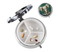 Pill Case with 3 Compartments Portable Medicine Storage Container Compact Supplement Organiser for Pockets, Purse, Travel, Daily Use, Convenient Pill Holder for Home and One-The