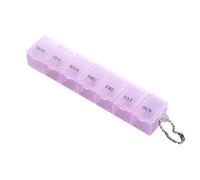 Pill Container 7 Days - Transparent Medicine Organiser Box | Stylish Medicine Organiser Storage, Dustproof Pill Organiser for Bag, Fish Oils Luckxing