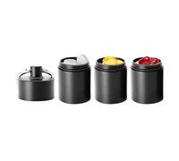 Pill Container, Airtight Pill Case with Multiple Compartments and Key Ring, Personal Pill Holder, Storage Box for , Spices, School, Outdoor, Travel, Camping