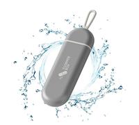 Pill Container Keyring, Portable Medicine Bottle with Lanyard - Small Waterproof Pill Box with 3 Compartments, Pill Cases for Purse, Camping Travel