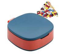 Pill Container - PP 7.7x2.9cm | 4-Compartment Dispenser, Large Capacity Portable Pill Storage Box, Travel-Friendly Tablet Case | for Pocket, Purse, Daily Medicine Organization Use