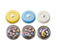 Pill Container, Transparent Automatic Closure Medication Container | Travel Pill Dispenser Box,for Men Women Boys Girls Youth Teens Adults Senior Business Trip Hotel Apartment School
