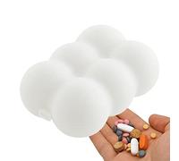 Pill Container,Travel Pill Box | Travel Pill Container 6 Compartment Daily Pill Case Holder for Pocket Purse Briefcase Travel Pills Box Rianpesn