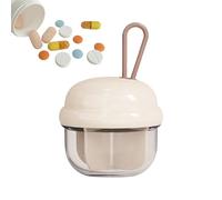 Pill Containers for Traveling - 4 Compartments Supplements Holder,Portable Pill Travel Box | for Workplace Commuting Hiking Purse Pocket Outdoor