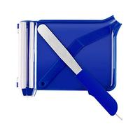 Pill Counting Tray with Improved Multi Function Stainless Steel Spatula, Pill Counter for Nurse Pharmacist Daily Counting Medicine Use (Blue)