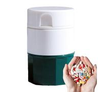 Pill Crusher for Tablets, Pill Cutter with Storage Box, Portable Travel-Friendly Design Grinder, Multifunctional Tablet Fine Powder Press for Family Kid Pet Elderly