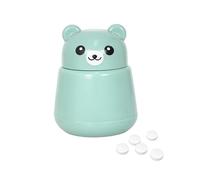 Pill Crusher,Lovely Bear Shape Pill Grinders,Multifunction Pill Cutter,Perfect Pill Splitter for Small Pills,Plastic Portable Pill Press,Cuts Pills into Fine Powder,for Elderly, Children, Pets (green)