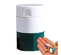 Pill Crusher - Portable Pill Case - 4 in 1 Pulverizer Grinder, Tablet Splitter Crusher, Crushes Pills, Tablets Crusher and Grinder, Drinking Cup
