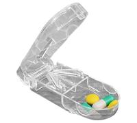 Pill Cutter, Detachable Professional Pill Splitter, Transparent Medicine Dispenser for Cutting Small, Large Pills in Half, Tablet Divider for Daily Use