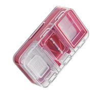 Pill Cutter - Double Layer Small Pill Divider | Portable 4 in 1 Cutter for Hospital Kids Seniors Nurses Travel Camping, red, Consulte la descripción, See description