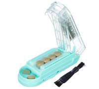 Pill Cutter for Multiple Pills at a Time, Pill Cutter Splitter for Small and Tiny Pills, Pill Cutter for Small or Large Pills, Pill Splitter with Hidden Sharp Stainless Steel Blade (Blue)