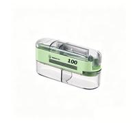 Pill Cutter for Small or Large Pills, Professional Tablet Cutter Splitter into 1/2 and 1/4, Precision Pill Splitter with Storage Compartments, Hidden Stainless Steel Blade, Food Grade, Green