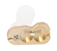 Pill Cutter for Small Pill, 1/2, 1/4, 1/8 Cutting, Metal Pill Cutter with Laser Scale& Transprent Lid, Golden
