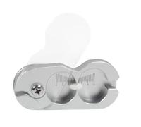 Pill Cutter for Small Pill, 1/2, 1/4, 1/8 Cutting, Metal Pill Cutter with Laser Scale& Transprent Lid, Silver