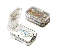 Pill Cutter for Small Pills and Portable Pill Box | 1/2 1/3-1/4 Multi-Precision Splitter Tablet with Protection Safety
