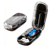 Pill Cutter for Small Pills, Pill Cutter 1 in 2 for Small or Large Tablets, Pill Splitter for Halving, Cutting and Storing