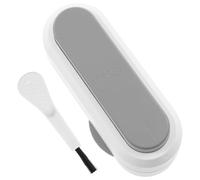 Pill Cutter Multiple Pill Cutter Dispenser with Stainless Steel Blade Heavy Duty Adjustable Blocks with Cleaning Brush for Management(Grey)
