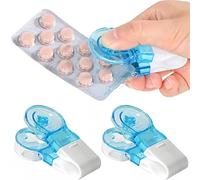 Pill Cutter, Pill Popper for Blister Packs, Portable Pill Taker Remover, Easy to Take Pill Out from Package Tablet Assistance Tool for The Elderly (3 Pcs)
