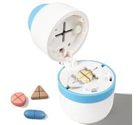 Pill Cutter, Pill Splitter for Small and Tiny Pills, 1/2, 1/4 Accurate and Easy Cutting, Stainless Steel Blade Pill Tablet Cutter with Free Brush and Pill Storage Case