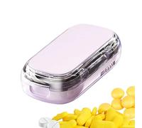 Pill Cutter Portable Medication Cutting Organizer Weekly Storage Cutter for Home Hospital School Camping Professional